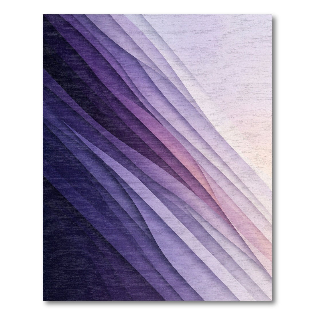 Deep Violet Amethyst Layered Waves Rug