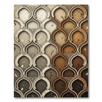 Elegant Archway Earthy Tone Scalloped Rug