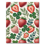 Whimsical Strawberry and Clover Garden Rug