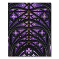 Gothic Violet Floral Vaulted Stained Glass Rug