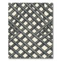 Gray Wood Lattice Layered Rug