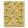 Sunny Yellow Citrus Lattice Trellis Rug