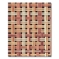 Woven Earthy Tones Interlocking Grid Rug