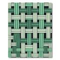 Modern Mint and Emerald Woven Texture Rug