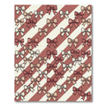 Dusty Pink Striped Bow Accent Rug