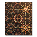Earthy Sunburst Starburst Geometric Rug