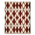 Crimson Diamond Network Texture Rug