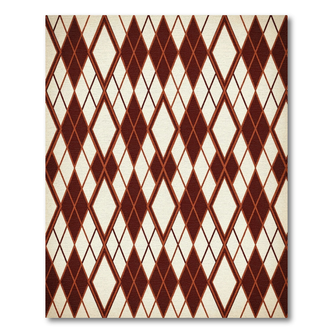 Crimson Diamond Network Texture Rug