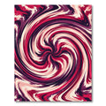 Deep Rose Swirl Abstract Vortex Rug