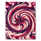 Deep Rose Swirl Abstract Vortex Rug