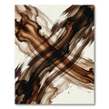 Brown Ink Wash Brush Strokes Rug