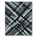 Monochromatic Abstract Geometric Linear Grid Rug