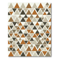 Geometric Earthy Triangle Composition Rug