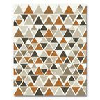 Geometric Earthy Triangle Composition Rug