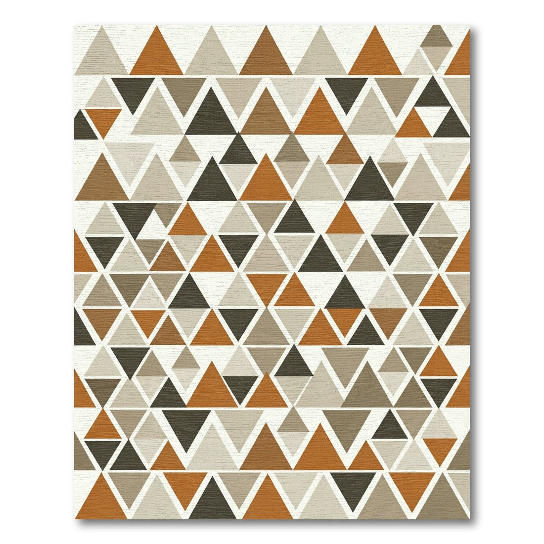 Geometric Earthy Triangle Composition Rug