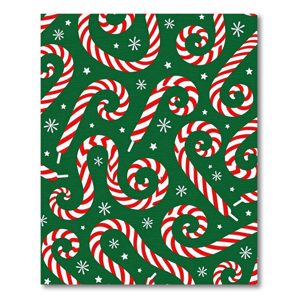 Festive Red White Candy Cane Swirls Rug