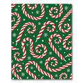 Festive Red White Candy Cane Swirls Rug
