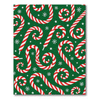 Festive Red White Candy Cane Swirls Rug