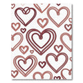 Romantic Multi Layered Red Heart Rug