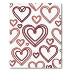 Romantic Multi Layered Red Heart Rug