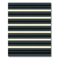 Classic Charcoal Cream Horizontal Stripe Rug