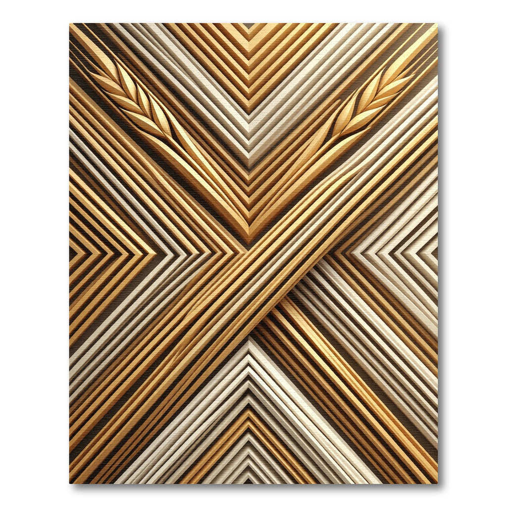 Golden Wheat Chevron Relief Rug