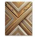 Golden Wheat Chevron Relief Rug