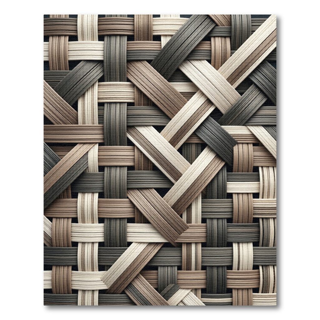 Industrial Neutral Toned Woven Basketweave Rug