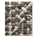 Industrial Neutral Toned Woven Basketweave Rug