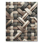 Industrial Neutral Toned Woven Basketweave Rug