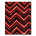 Vibrant Red Jagged Chevron Rug