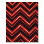 Vibrant Red Jagged Chevron Rug