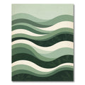 Sage Green Wavy Botanical Landscape Rug