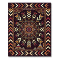 Tribal Geometric Sun Arrow Earthy Rug