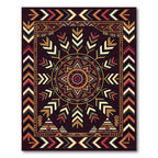 Tribal Geometric Sun Arrow Earthy Rug
