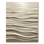 Neutral Minimalist Abstract Wavy Stream Rug