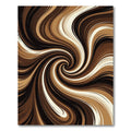 Modern Abstract Chocolate Swirl Rug