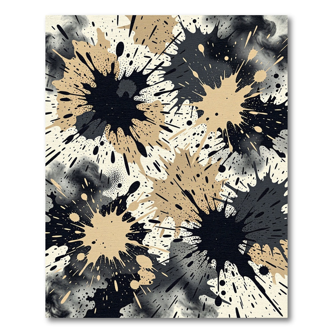 Abstract Sepia Splatterburst Background Rug