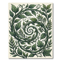 Lush Emerald Forest Vine Swirl Rug