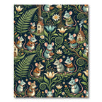 Whimsical Forest Mouse Garden Scene Rug