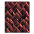 Terracotta Geometric Mountain Peak Chevron Rug
