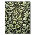 Elegant Olive Leaf Scroll Illustration Rug