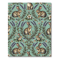 Sage Green Rabbit and Lavender Meadow Rug
