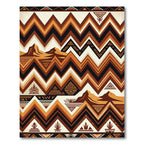 Earthy Geometric Mountain Zigzag Rug