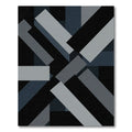 Modern Graphite Geometric Abstract Rug