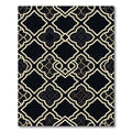 Black and White Intricate Lattice Rug