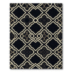 Black and White Intricate Lattice Rug