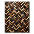 Rich Earth Tones Herringbone Weave Rug