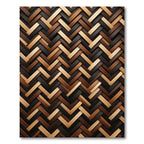 Rich Earth Tones Herringbone Weave Rug