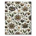 Earthy Tone Floral Botanical Arrangement Rug